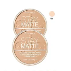 Rimmel STAY MATTE Cipria Compatta 03 Peach Glow
