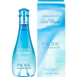 Davidoff Cool Water Pure Pacific For Her 100 Ml Eau De Toilette Edt Spray Limited Edition Profumo Donna