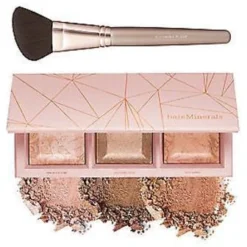 BareMinerals Crystalline Glow Palette Bronzer & Illuminante Con Pennello